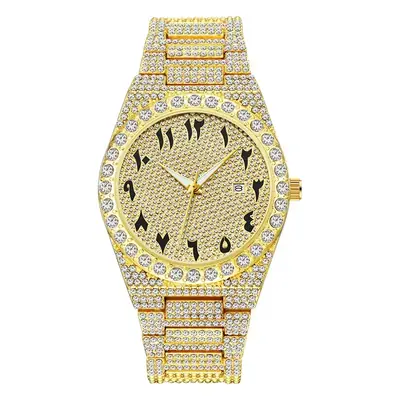 Hip-hop Gold Diamond Watch for Men