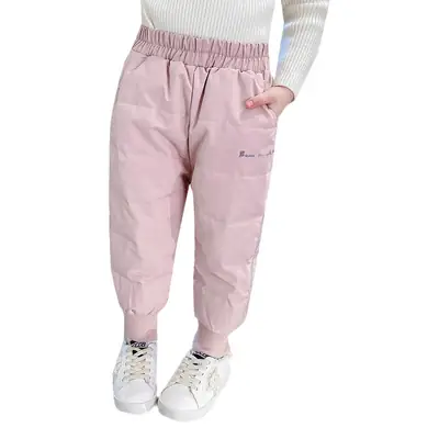 Pink Elastic Waist 0-6Yr Cotton Track Pants