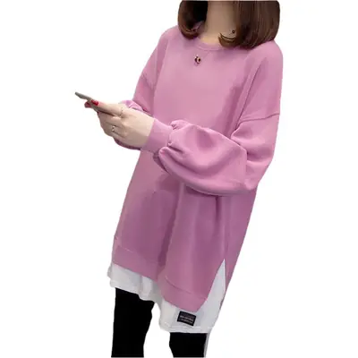 Women Cotton Fat Plus Size Sweater Top Teal