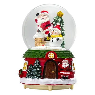 Christmas Snow Globe with Music & Automatic Ornaments