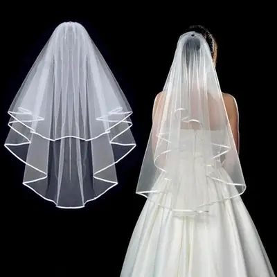 New Veil Bridal Double Edging Ribbon Modeling Yarn Wholesale