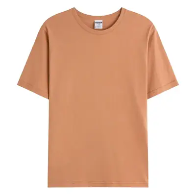 Men Grey Round Neck T-Shirt 190g
