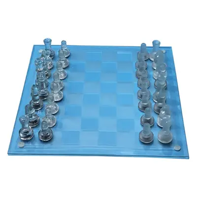 25*25cm frosted glass chess glass chess set crystal chess table puzzle game