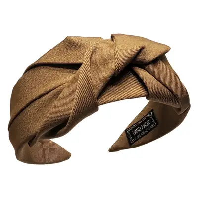 Black French Style Wide Brim Headband with Twisted Design