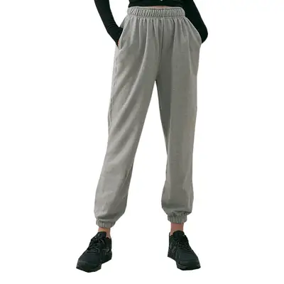 Women's Brown High-Waisted Terry Jogger Pants