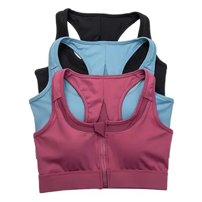 Zipper Style Bubble Wrap Internet Celebrity Beautiful Back Sports Bra Women's Push-Up Fitness Big Breasts Showing Small Vest Style Yoga Wear Intimates