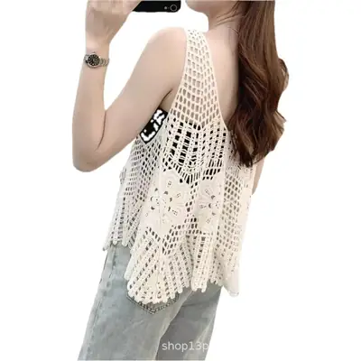 Women's V-neck Knitted V-Neck Vest Blouse
