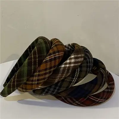 Korean Style Houndstooth Sponge Headband for Women
