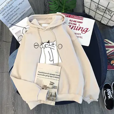 Women Fleece Hoodie Blue Winter 2021 Oversize