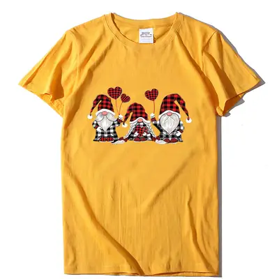 White T-Shirt with Little People Printed Design for Girls