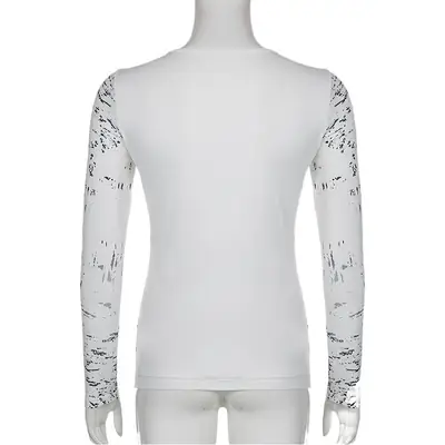 2024 Autumn Ins Slim V Neck T-Shirt Women