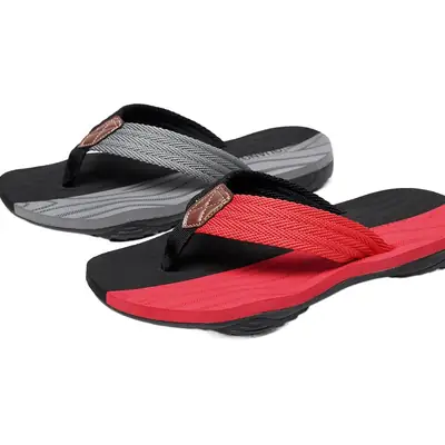 New flip flops men's shoes summer Korean style beach slippers foreign trade color matching non-slip men slippers