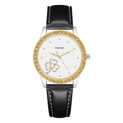 Women's Elegant Quartz Watch with Diamond Crystal Band