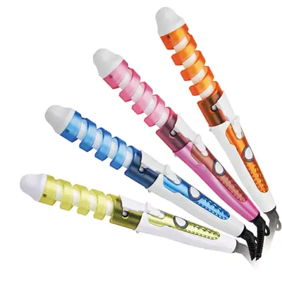 Sungdin Ceramic Spiral Curling Iron Pink