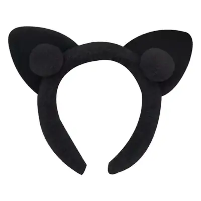 Plush Cat Ear Headband for Girls Boys Soft Winter Accessories