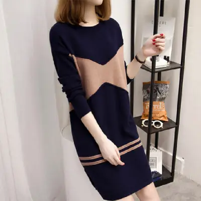 Plus Size Velvet Mid-Length Sweatshirt Dress 2025