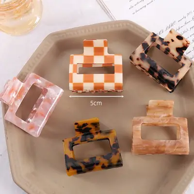 Square Acrylic Hair Grab Clip for Women 5cm