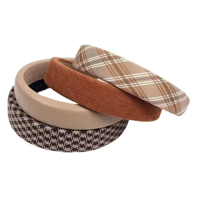 Elegant Cork Top Sponge Hair Band Milk Tea Color