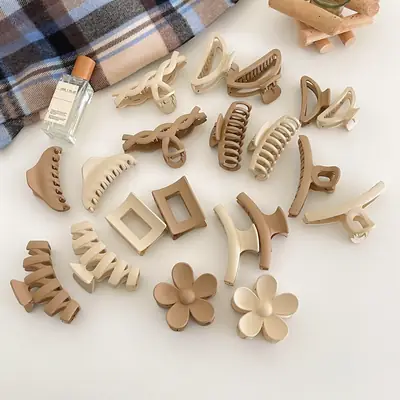 Autumn & Winter Hair Clip Collection Cross Hollow Multi-Claw Accessory