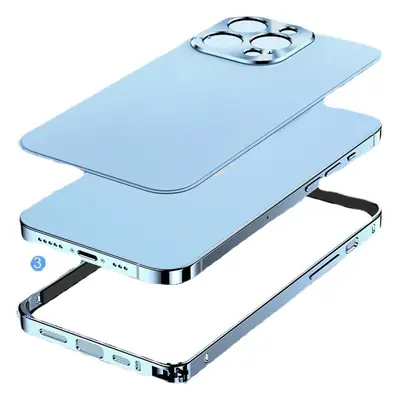Anti-Fall Metal iPhone Case Clear Purple