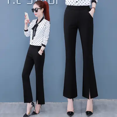 2026 Plus Size Flared Cropped Pants for Women