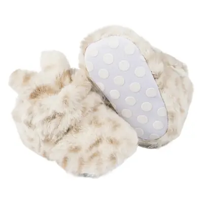 White Faux Fur Baby Shoes for Toddler Warm Comfort