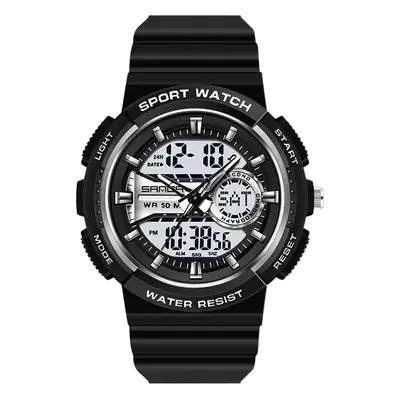 Sanda Couple Watches Blue Digital Waterproof Strap