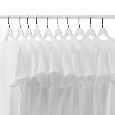 Men White Cotton T-Shirt Short Sleeve Round Neck