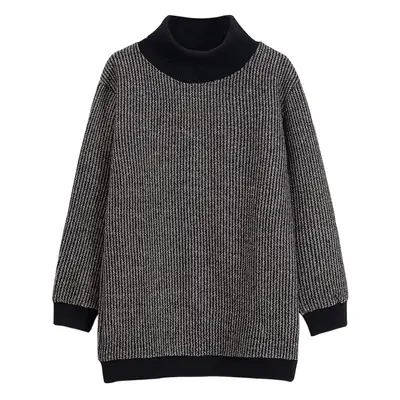 Women Velvet Turtleneck Sweatshirt Medium Large