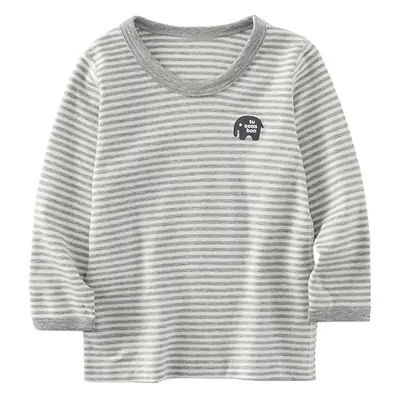 Japanese Boys Cotton Striped Long Sleeve Trousers