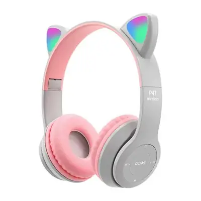 Cat Ear Bluetooth Headset P47M Cartoon Student Wireless Game