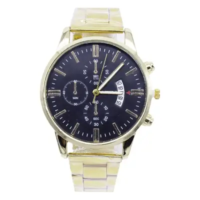 Men's Gold White Chronograph Watch with Two Bracelets