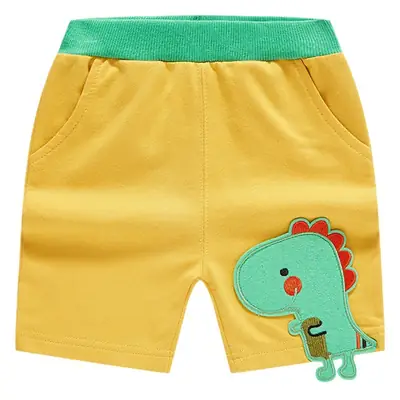 Summer Kids Shorts Boys Cartoon Dinosaur Blue Yellow