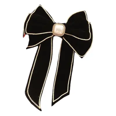 Women Velvet Bow Hairpin Winter Warm Clip
