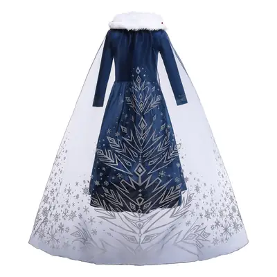 2021 Frozen Princess Dress Blue Elsa Children's Wear