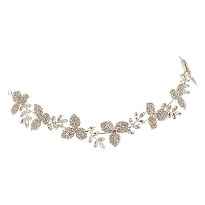 Light Luxury Bridal Crystal Leaf Hair Band