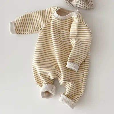 Korean Striped Baby Cotton Climbing Suit for Boys Girls