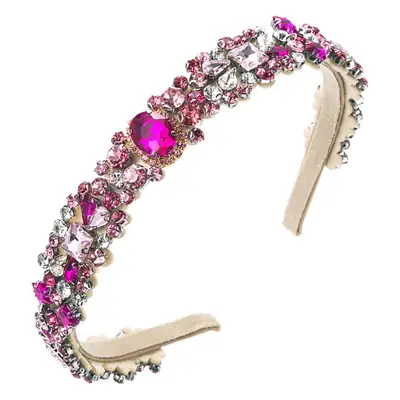 Baroque Crossbody Hairband with Red Embellishments