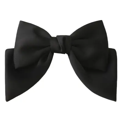 Satin Bow Hair Clips for Women Red Black Large Size