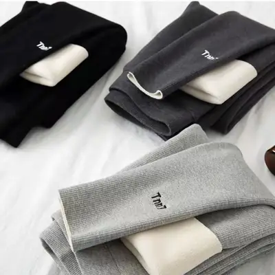 Girls Fleece Lined Warm Leggings Black Winter Wear