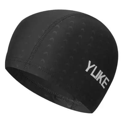Yuke swimming cap unisex solid color large long hair comfortable stretch imitation shark skin cloth cap swimming cap wholesale