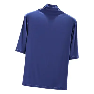 Women's Blue Modal Half Turtleneck Shirt