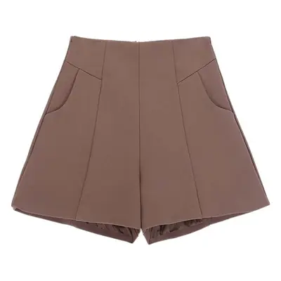 Korean Style High-Waisted Solid Color Shorts