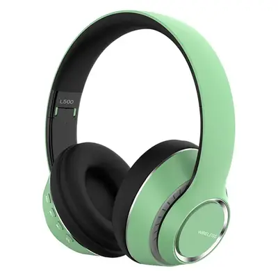 Over-Ear Bluetooth Headphones with Noise Cancellation, Green, Compatible with Mobile Phones