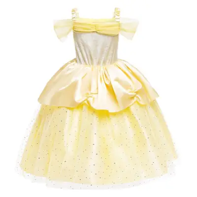 Halloween Belle Princess Dress Yellow Sparkly