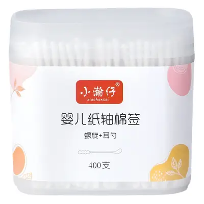 400 Pcs 100% Pure Cotton Baby Ear & Nose Swabs