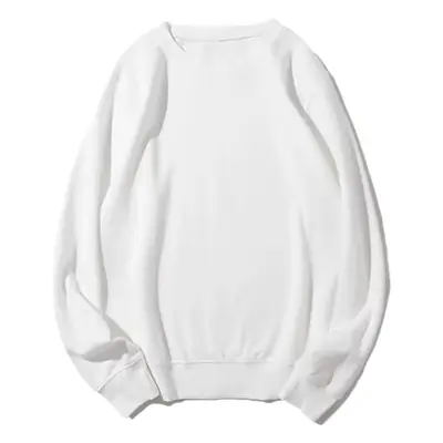 Women Blue Crewneck Sweatshirt 280g Cotton Long Sleeve