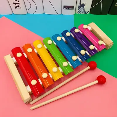 8-Tone Wooden Baby xylophone for kids educational toy