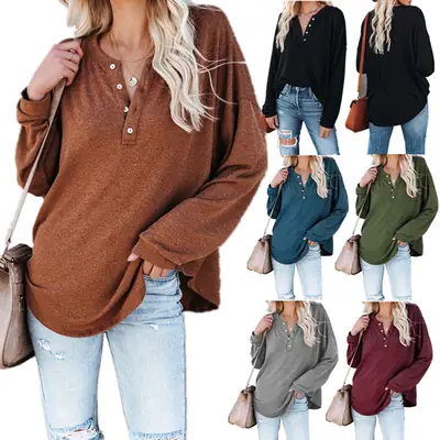 2021 Women's Green Long Sleeve Pullover T-Shirt