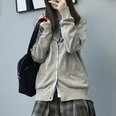 Autumn Winter Japanese JK Uniform Sweater Coat Women